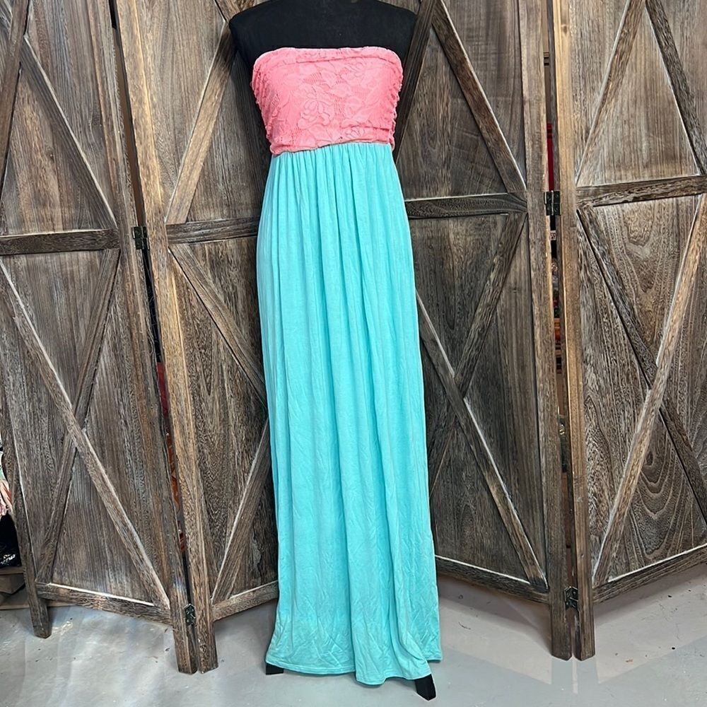 2 Hearts strapless maxi dress NWT